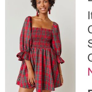Effie plaid mini dress